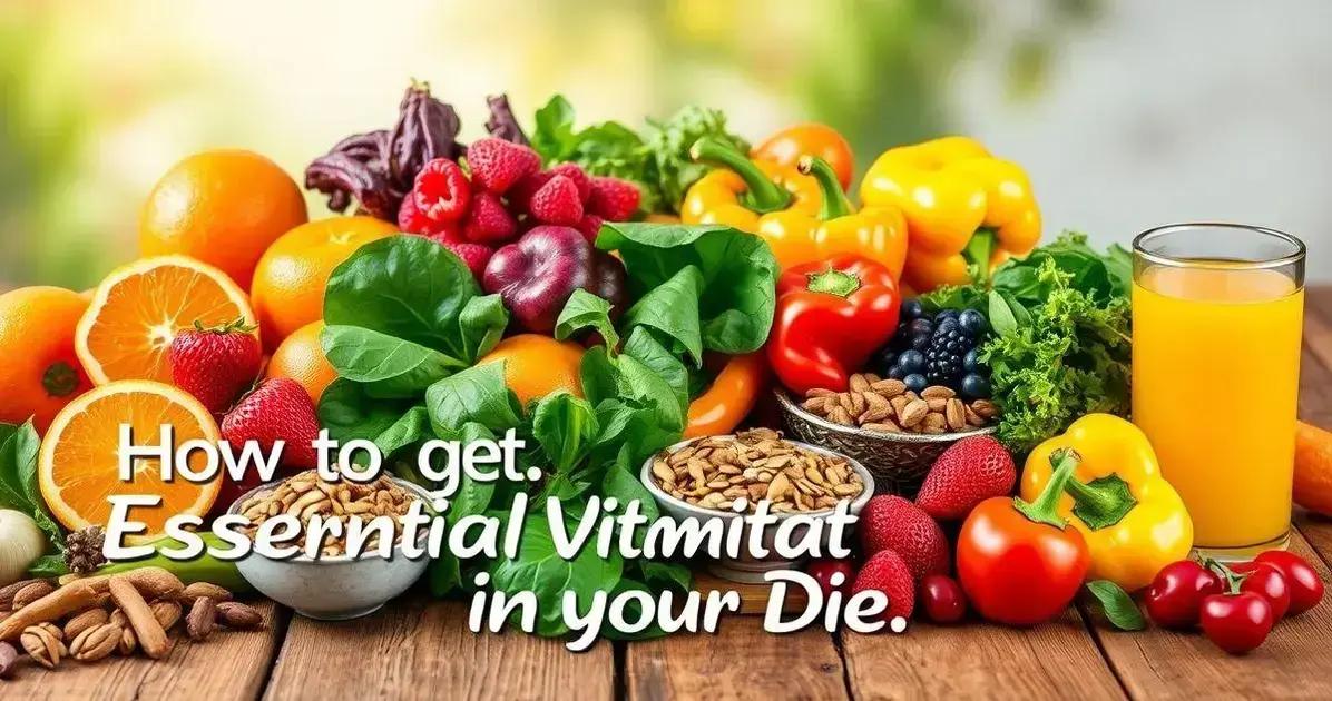 Como obter Vitaminas Ecensiais na dieta