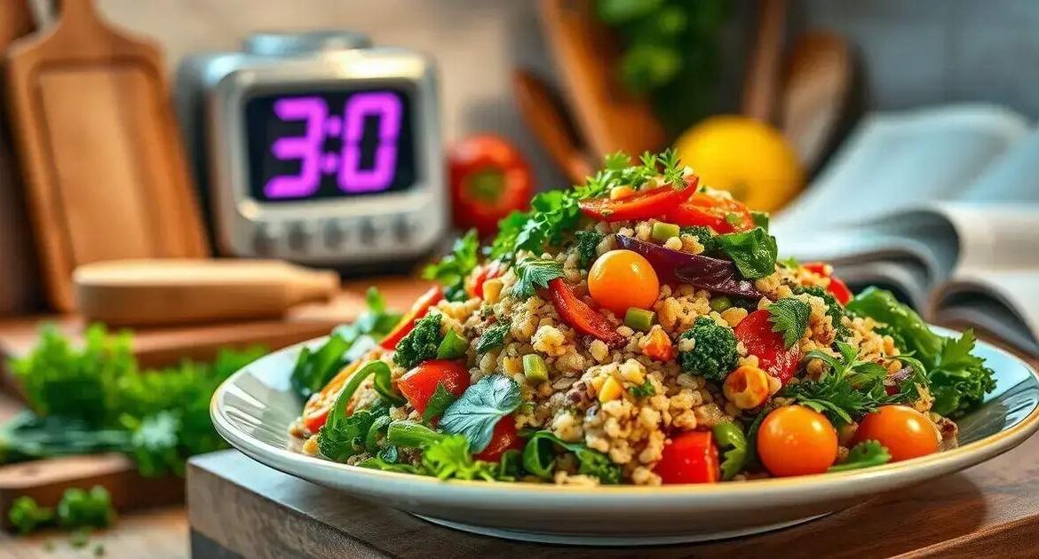 Monte um prato vegetariano incrível em apenas 30 minutos! Como?